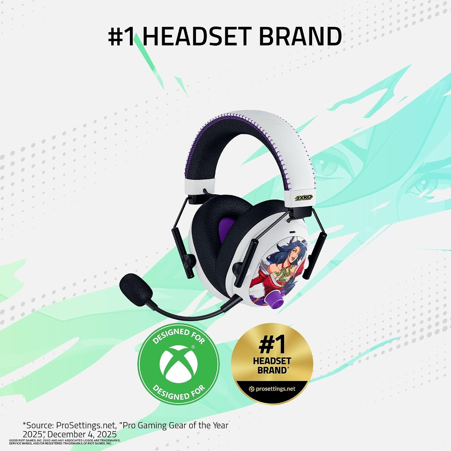 Razer BlackShark V3 Pro Wireless ANC Xbox Gaming Headset – 2XKO Edition