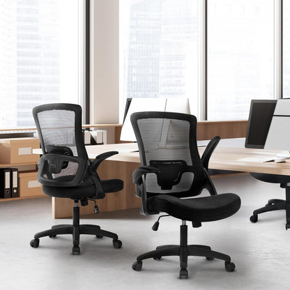 NEO CHAIR High-Back Ergonomic Mesh Office Chair with Flip-Up Arms – Black