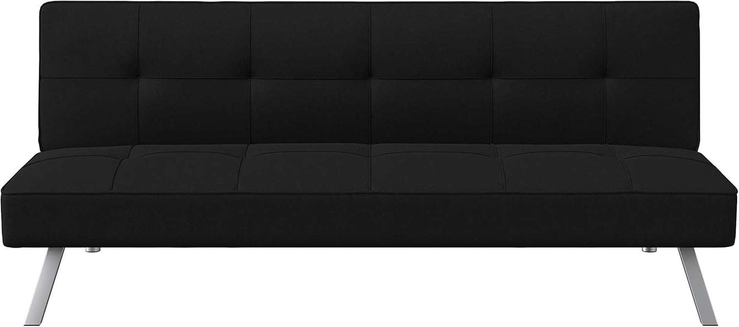 Serta Rane 66.1" 3-in-1 Convertible Futon Sleeper Couch (Black)