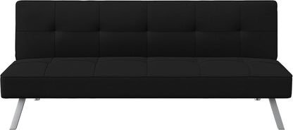 Serta Rane 66.1" 3-in-1 Convertible Futon Sleeper Couch (Black)