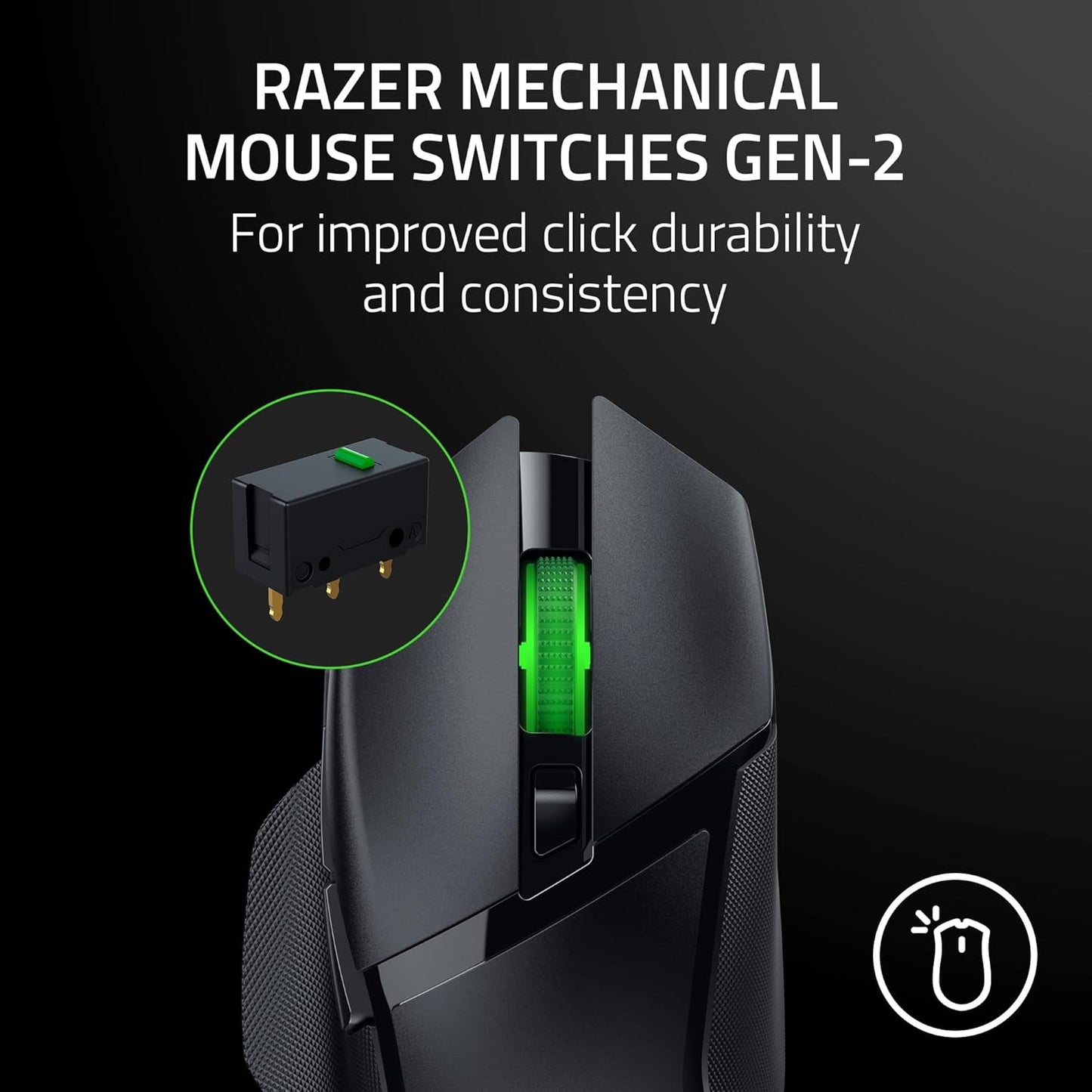 Razer Basilisk V3 X HyperSpeed Gaming Mouse, 18K DPI, Black