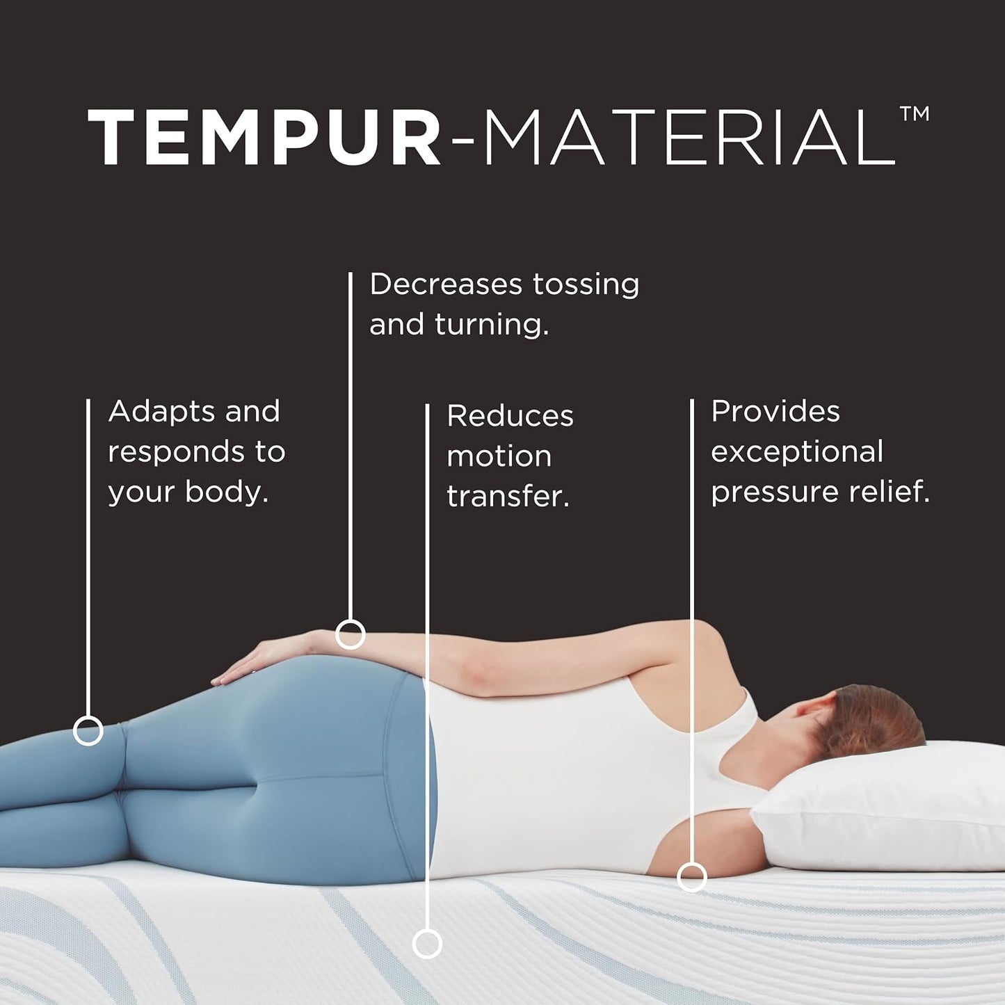 TEMPUR-Adapt 2.0 King Mattress – 11" Medium Memory Foam, Motion Isolation