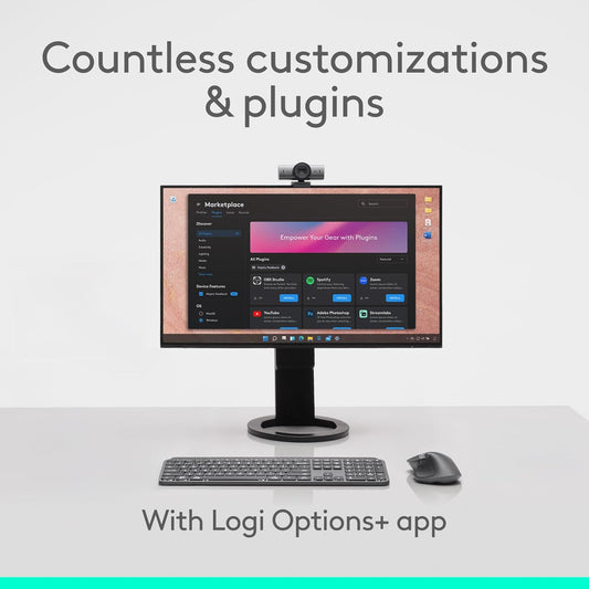 Logitech MX Master 4 Ergonomic Wireless Mouse, Haptic Feedback, USB-C, Graphite