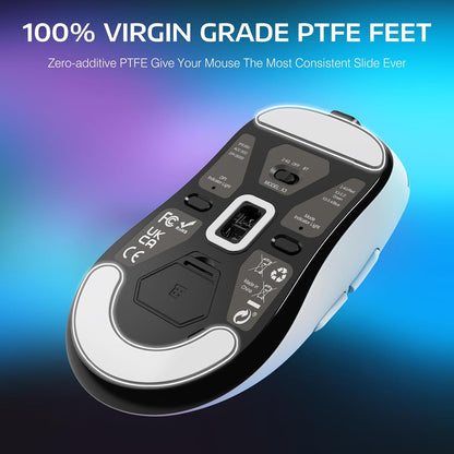 ATTACK SHARK X3 Tri-Mode Wireless Gaming Mouse, 26K DPI, White