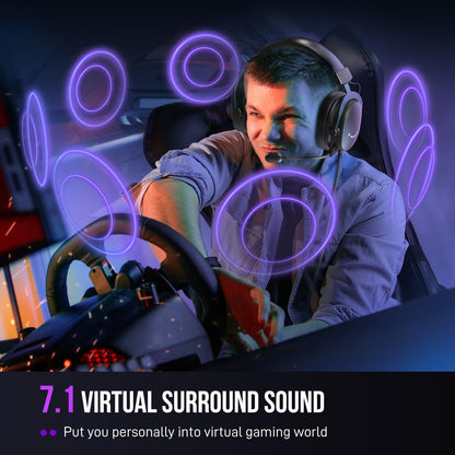 FIFINE AmpliGame H9 Wired Gaming Headset – 7.1 Surround, USB & 3.5mm, Black