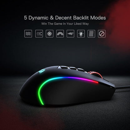 Redragon M612 Wired RGB Gaming Mouse, 8000 DPI, Programmable Buttons