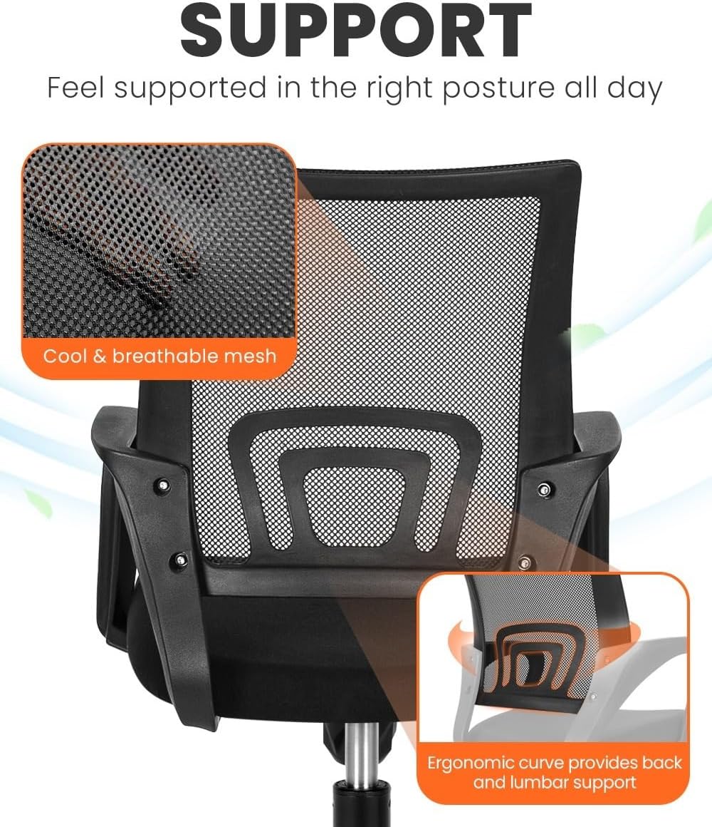 NEO CHAIR Ergonomic Mesh Office Chair with Lumbar Support – Black