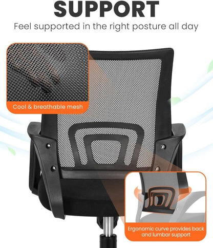 NEO CHAIR Ergonomic Mesh Office Chair with Lumbar Support – Black