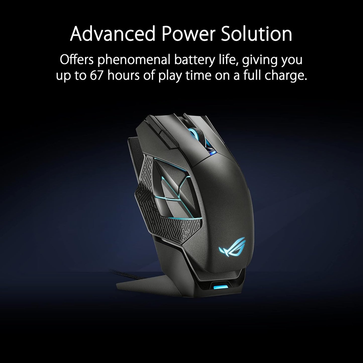 ASUS ROG Spatha X Wireless MMO Gaming Mouse, 12 Buttons, 19K DPI, 67H Battery