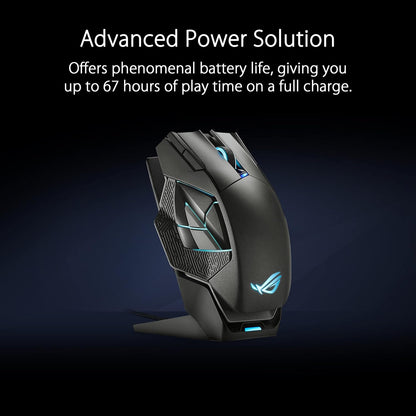 ASUS ROG Spatha X Wireless MMO Gaming Mouse, 12 Buttons, 19K DPI, 67H Battery