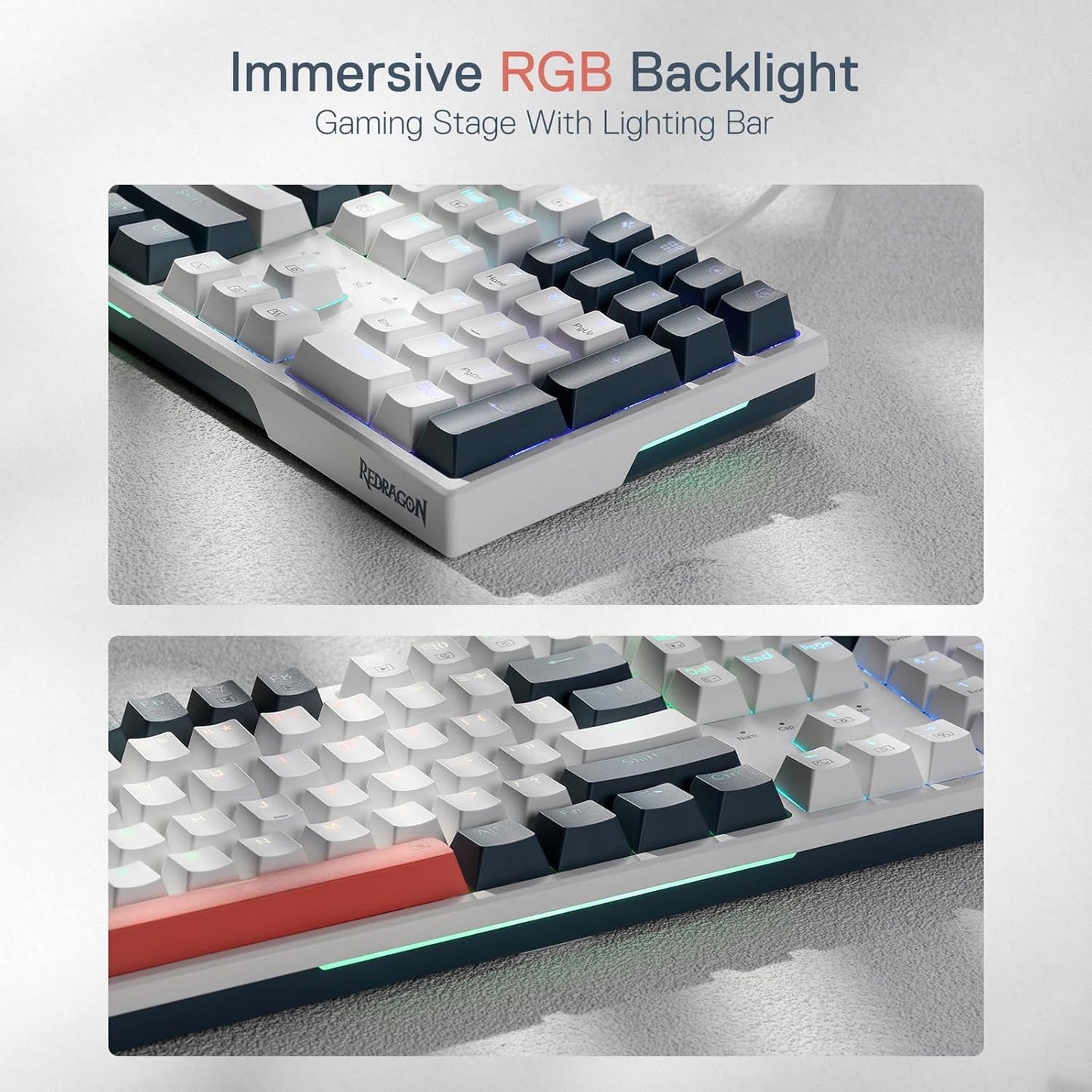 Redragon K668 Wired RGB Gaming Keyboard – 108 Keys, Hot-Swappable, Thocky Sound