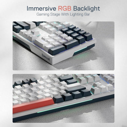 Redragon K668 Wired RGB Gaming Keyboard – 108 Keys, Hot-Swappable, Thocky Sound