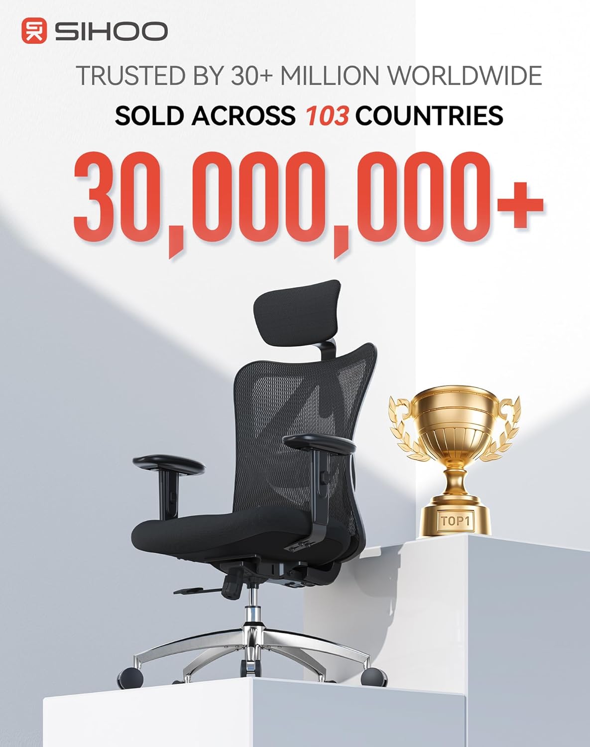 SIHOO M18 Ergonomic Office Chair with Headrest & Lumbar Support