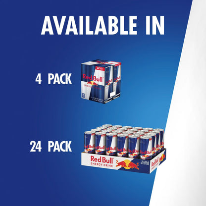 Red Bull Energy Drink, 12 fl. oz., 6 Packs of 4 Cans