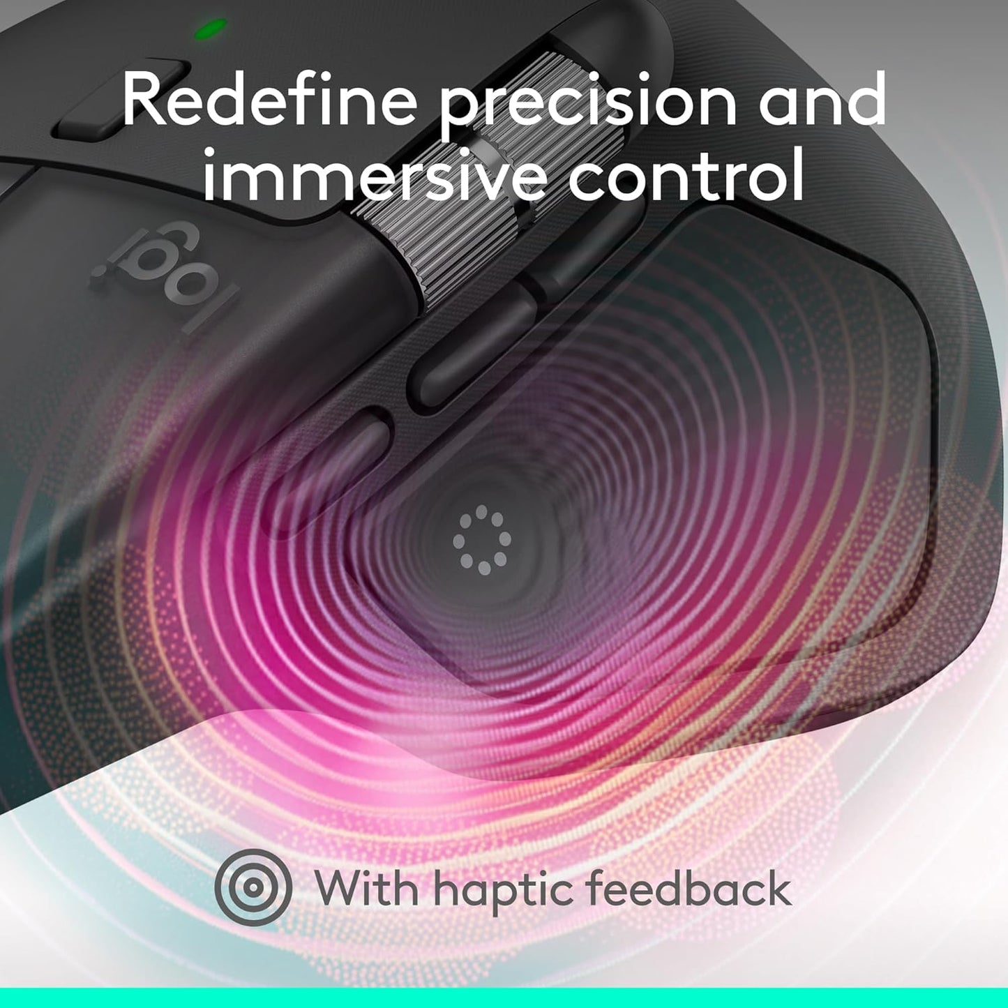 Logitech MX Master 4 Ergonomic Wireless Mouse, Haptic Feedback, USB-C, Graphite