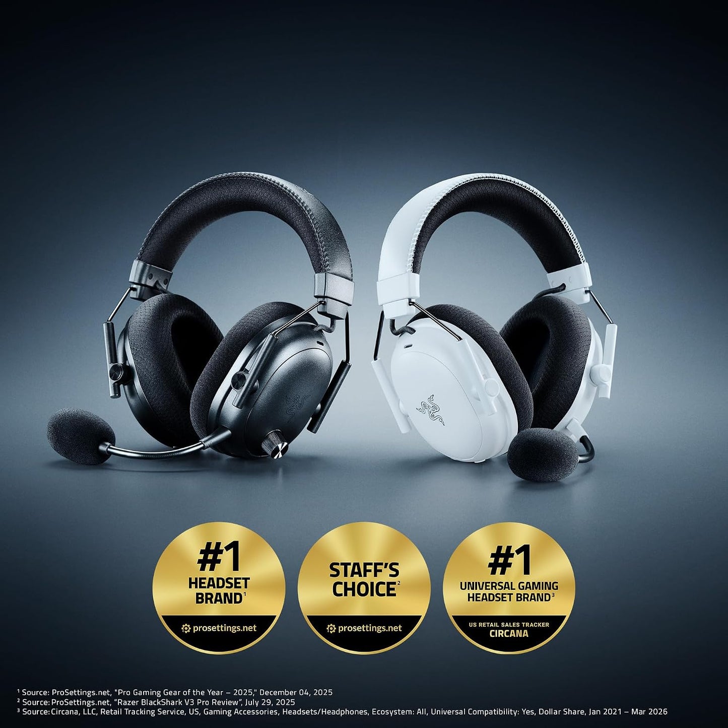 Razer BlackShark V3 Pro Wireless ANC Gaming Headset – 70H Battery, White