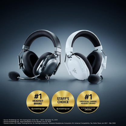 Razer BlackShark V3 Pro Wireless ANC Gaming Headset – 70H Battery, White