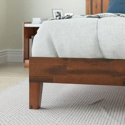 ZINUS Vivek Deluxe 12" Queen Wood Platform Bed Frame with Headboard