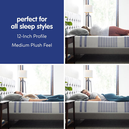 Vibe Twin XL Gel Memory Foam Mattress – 12", Pressure-Relieving, Cooling, Medium-Firm Feel