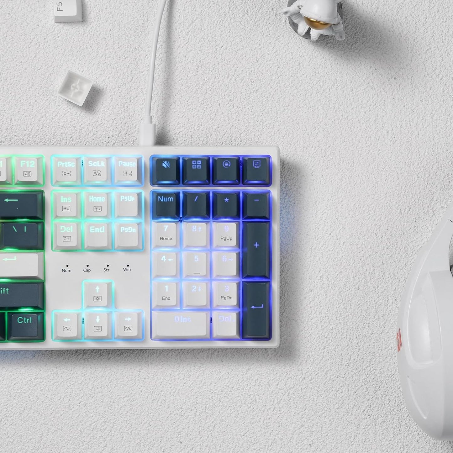 Redragon K668 Wired RGB Gaming Keyboard – 108 Keys, Hot-Swappable, Thocky Sound