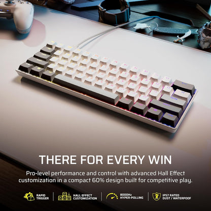 CORSAIR CLIPPER PRO MINI 60 Gaming Keyboard – Hall Effect, 8000Hz, Adjustable Actuation
