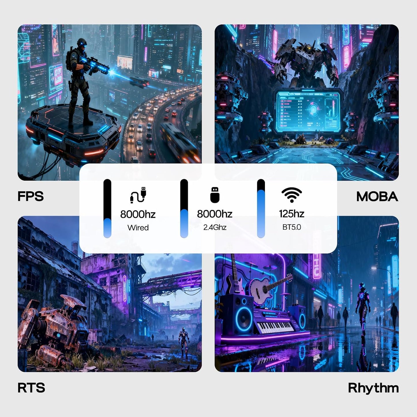 EPOMAKER HE75 V2 TMR Hall Effect Gaming Keyboard – 8KHz, Rapid Trigger, Wireless, Black