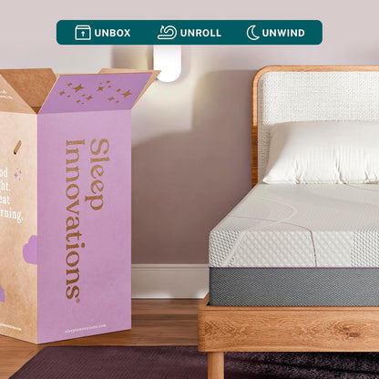 Sleep Innovations Shiloh 12" Full Size Green Tea Memory Foam Mattress in a Box