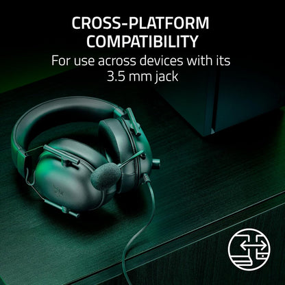 Razer BlackShark V2 X Xbox Gaming Headset – 50mm Drivers, 3.5mm, Black