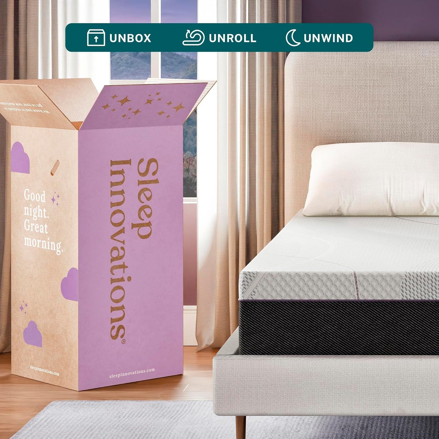 Sleep Innovations Shiloh Full 14" Memory Foam Bed-in-a-Box Mattress
