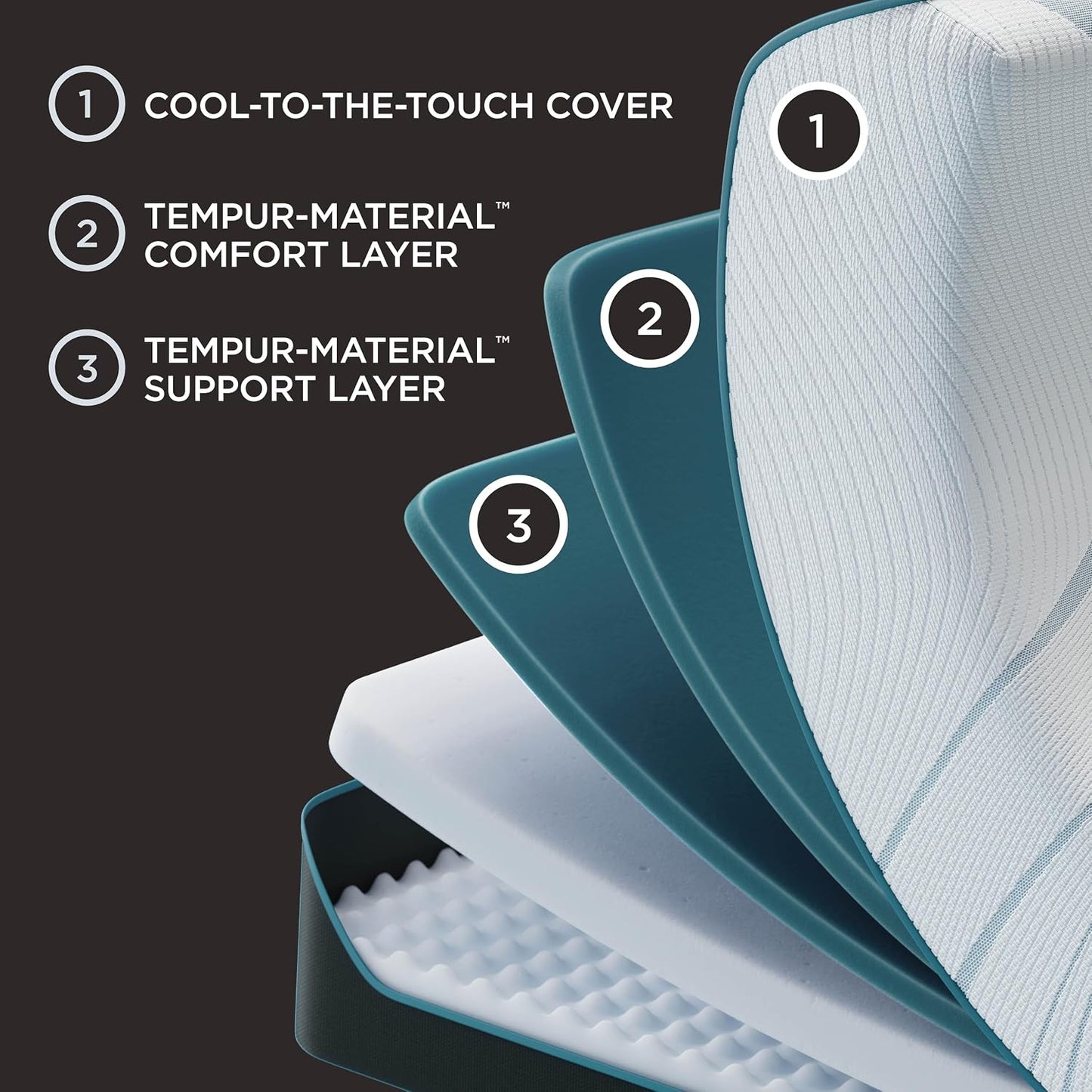 TEMPUR-Adapt 2.0 King Mattress – 11" Medium Memory Foam, Motion Isolation