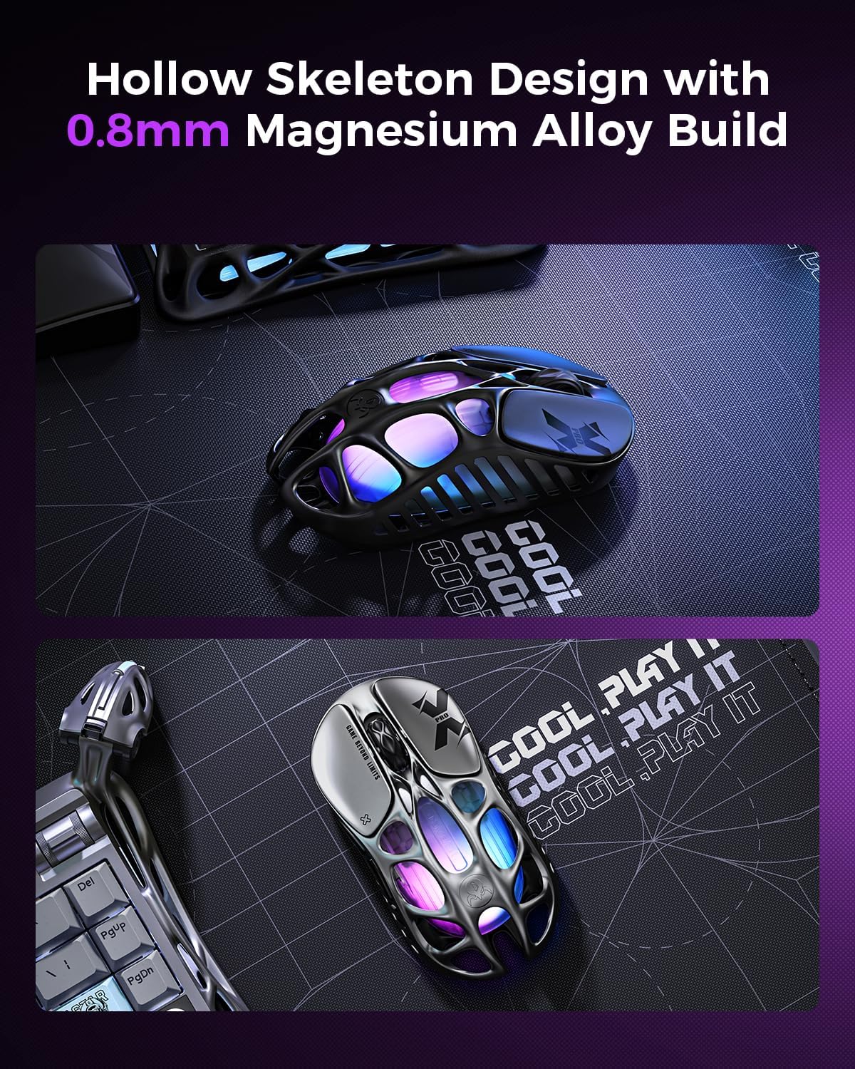 GravaStar Mercury X Pro Ultra-Light Wireless Gaming Mouse – 32K DPI, PAW3950, 49g