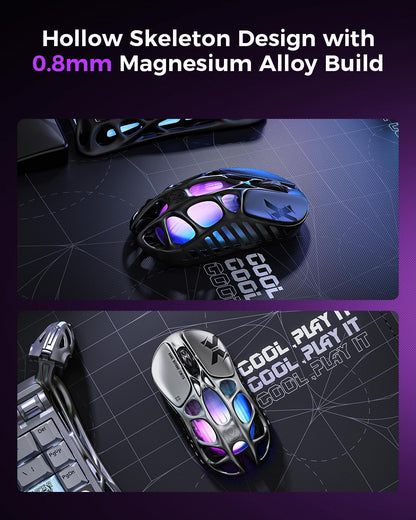 GravaStar Mercury X Pro Ultra-Light Wireless Gaming Mouse – 32K DPI, PAW3950, 49g
