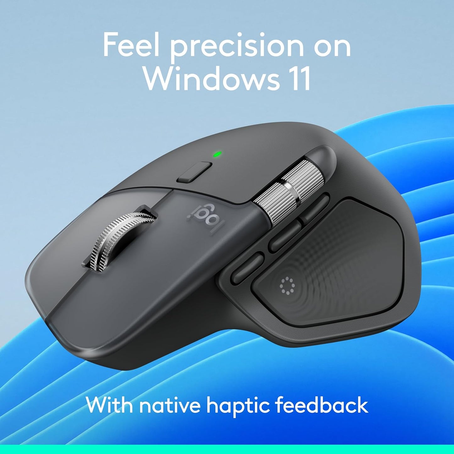 Logitech MX Master 4 Ergonomic Wireless Mouse, Haptic Feedback, USB-C, Graphite