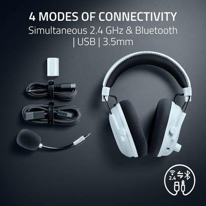 Razer BlackShark V3 Pro Wireless ANC Gaming Headset – 70H Battery, White