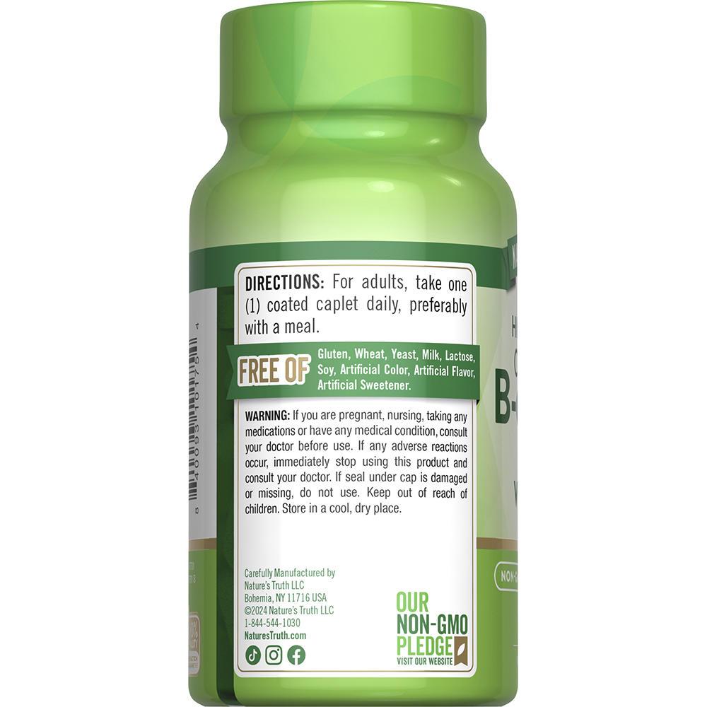 Nature’s Truth High Potency B-Complex with Vitamin C – 100 Coated Caplets