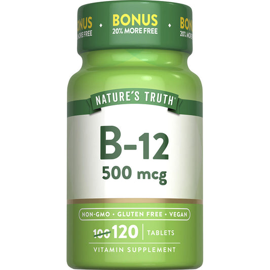 Nature’s Truth® Vitamin B-12 500 mg Tablets – 120 Count