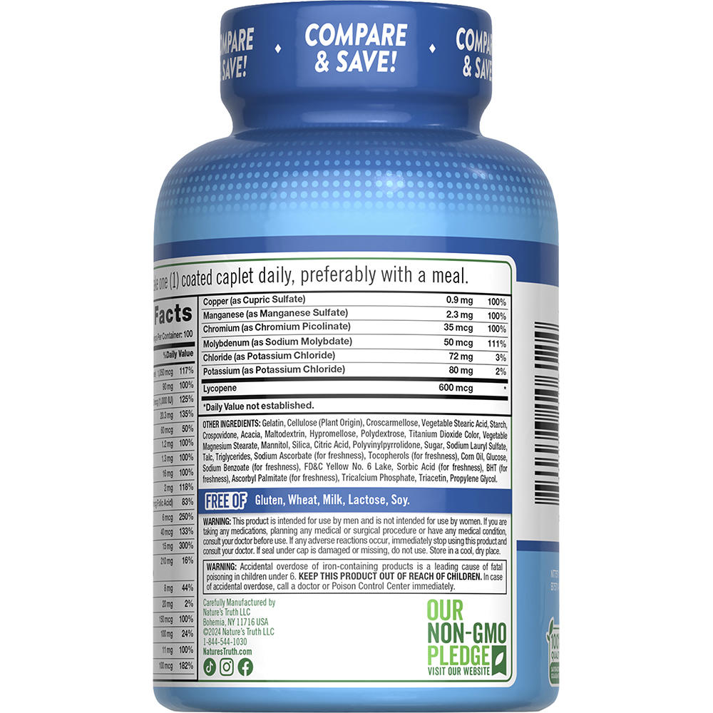 Nature’s Truth Men’s Daily Multivitamin Tablets – 100 Ct