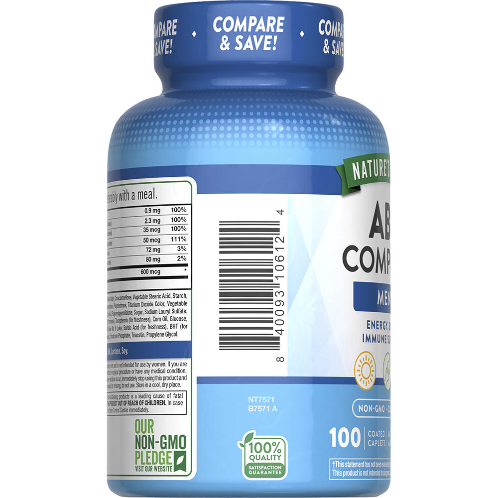 Nature’s Truth Men’s Daily Multivitamin Tablets – 100 Ct