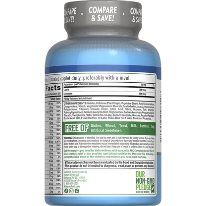 Nature’s Truth ABC Complete Senior Men’s 50+ Daily Multivitamin Caplets, 100 Ct