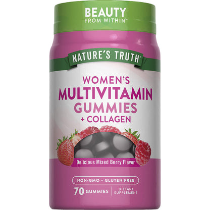 Nature’s Truth® Women’s Multivitamin + Collagen Gummies – Mixed Berry Flavor, 70 Count