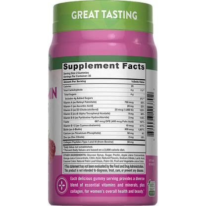 Nature’s Truth® Women’s Multivitamin + Collagen Gummies – Mixed Berry Flavor, 70 Count