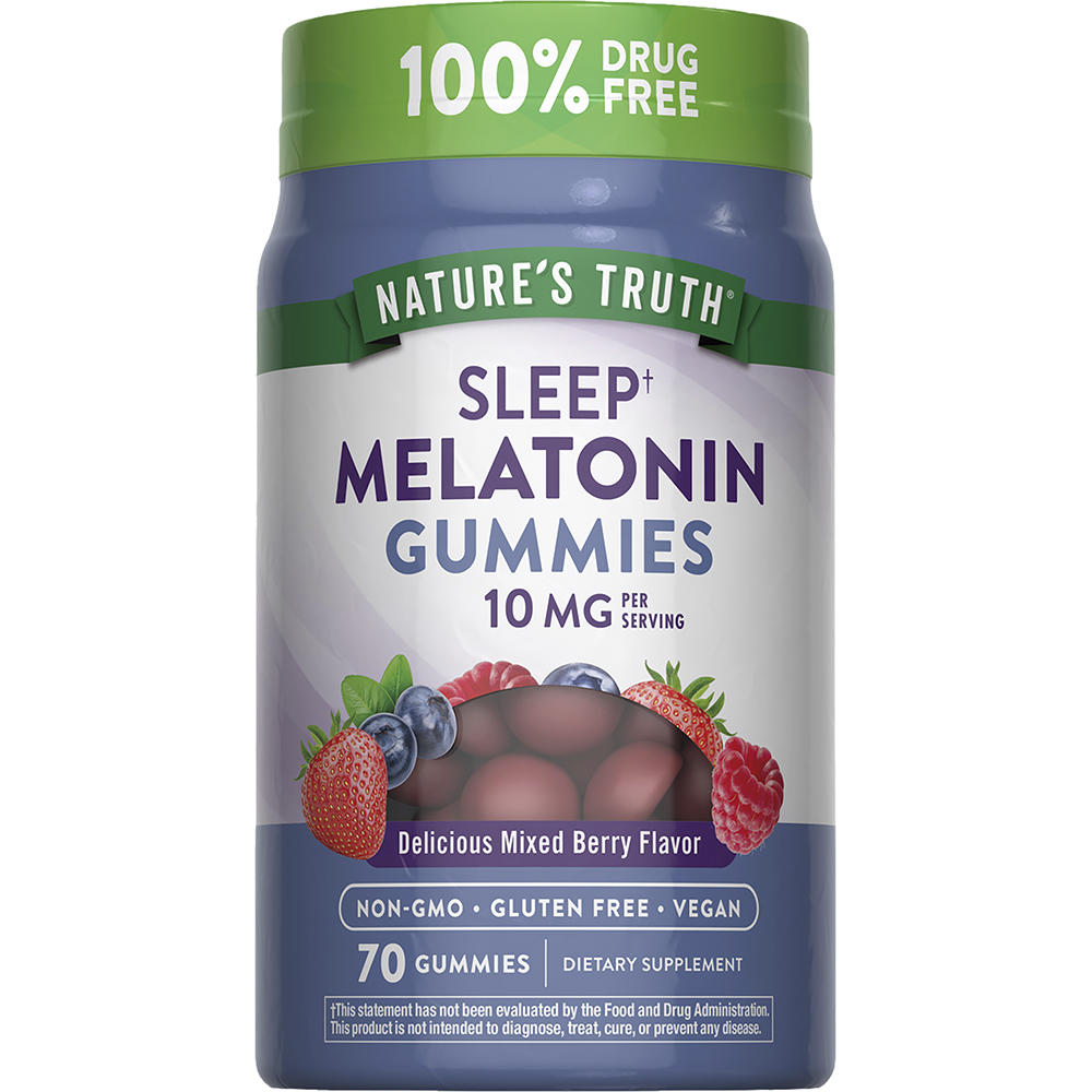 Nature's Truth® Sleep Melatonin Gummies – 10 mg, Mixed Berry Flavor, 70 Count