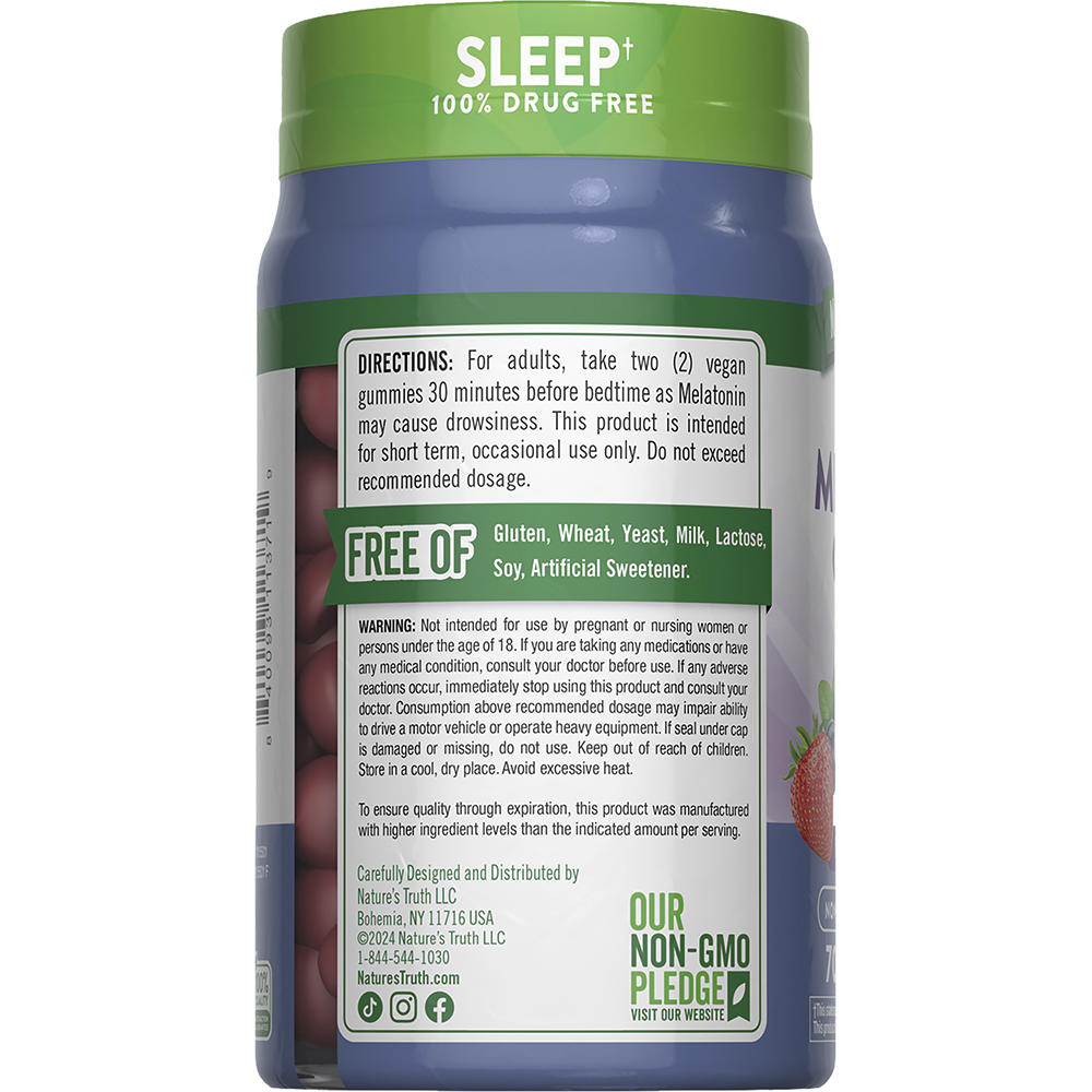 Nature's Truth® Sleep Melatonin Gummies – 10 mg, Mixed Berry Flavor, 70 Count