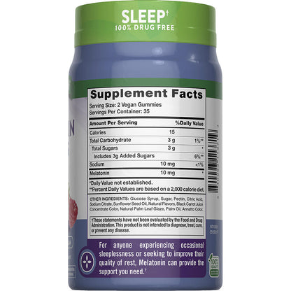 Nature's Truth® Sleep Melatonin Gummies – 10 mg, Mixed Berry Flavor, 70 Count
