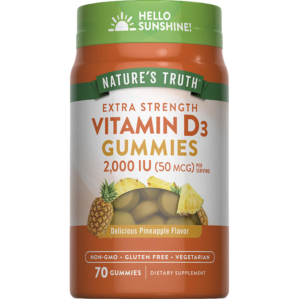 Nature’s Truth® Extra Strength Vitamin D3 Gummies, 2000 IU, 70 Count