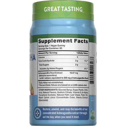 Nature’s Truth® Ashwagandha Gummies – Tropical Flavor, 60 Count, Stress & Wellness Support