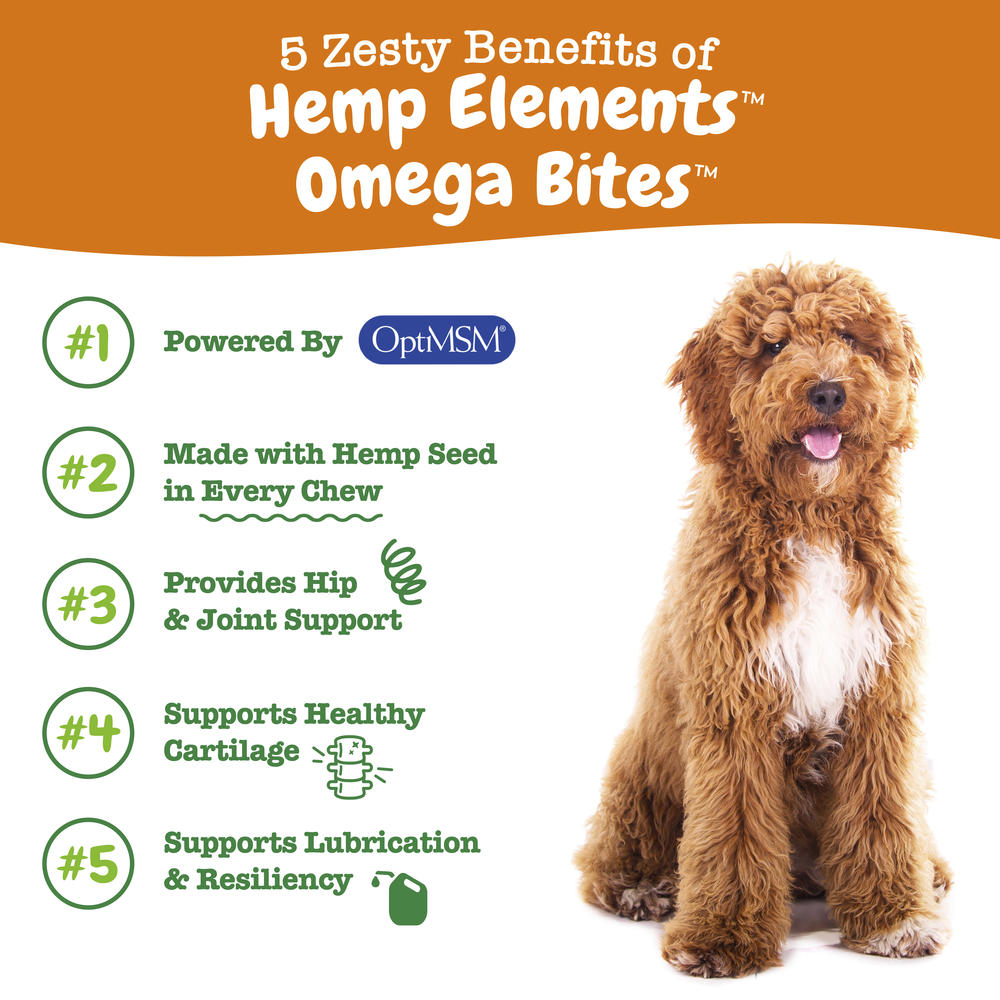 Zesty Paws® Hemp Elements™ Mobility Bites™ Chicken Soft Chews for Dogs – 90 Count