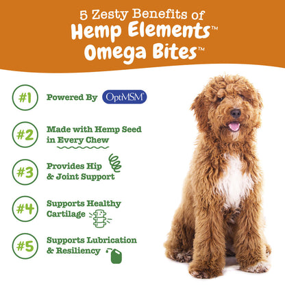 Zesty Paws® Hemp Elements™ Mobility Bites™ Chicken Soft Chews for Dogs – 90 Count