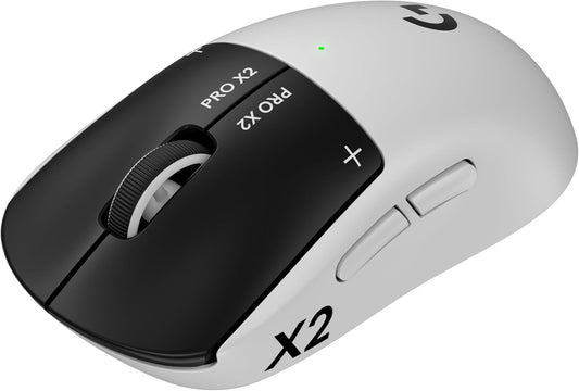 Logitech G PRO X2 SUPERSTRIKE Wireless Gaming Mouse, 61g, Black/White
