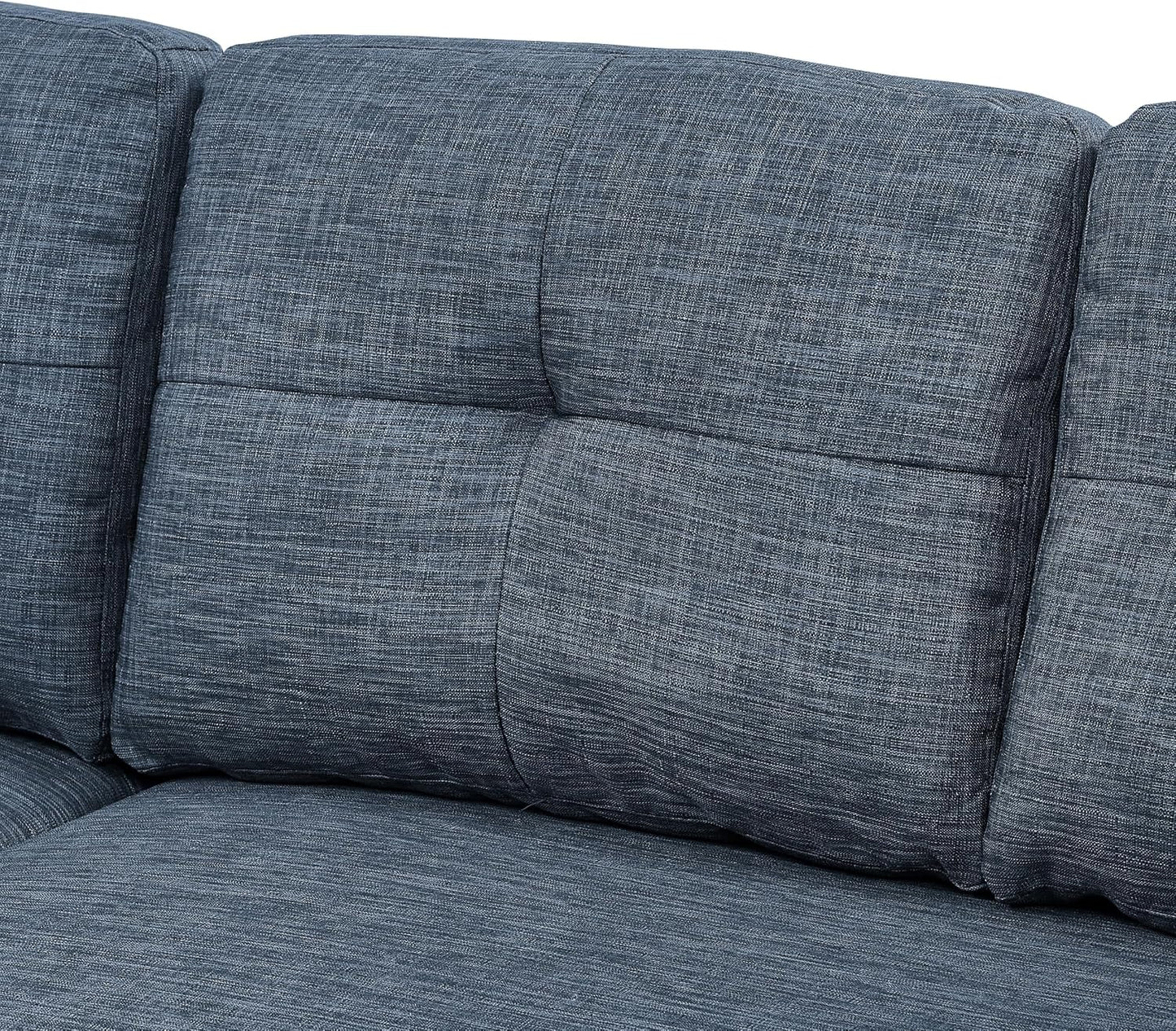 Ball & Cast 85" Convertible Sectional Sleeper Sofa with Storage Chaise (Blue)
